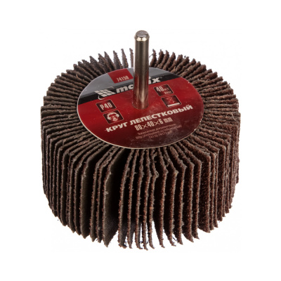 Круг лепестковый для дрели, 80 х 40 х 6 мм, P 40// Matrix