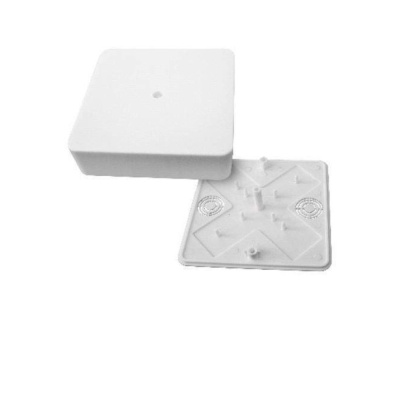 Коробка распред. 100х100х25мм ОУ с крышкой под каб/канал белая IP42 030-032 TDM