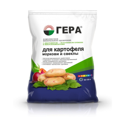 Для картофеля 2,3кг (NPK-9:9:18) с диатомитом мин.удобрение 5/10/480 Гера