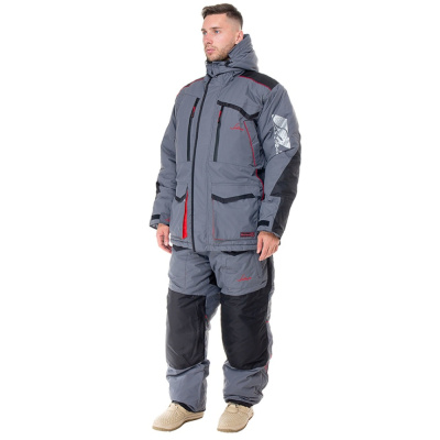 Костюм зимний Siberia цвет Серый/Черный ткань Breathable (Размер: 60-62, Рост: 170-176)