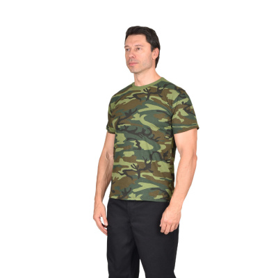 Футболка КМФ "Лес" плотность 160 г/кв.м. х/б-100 % Узбекистан, р.3XL(60-62) 