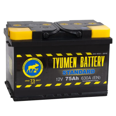 Аккумулятор 6СТ-75L "TYUMEN BATTERY" Standart