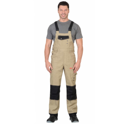 Полукомбинезон "Вест-Ворк" бежевый  с черным р.112-116/170-176