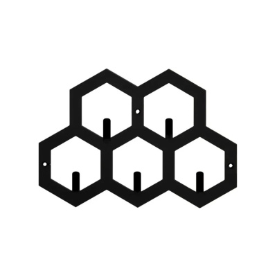 Вешалка настенная СОТЫ 5 (черный)