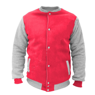 Толстовка Бомбер, пл.320 г/кв.м (красный/меланж 2XL)