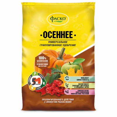 Осеннее 3кг (NPK-3:6:12) 5М унив.мин.удобрение 5/10/300 Фаско