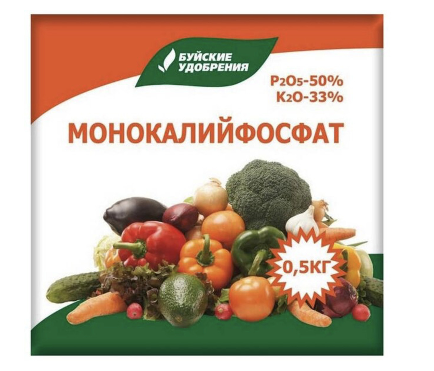 Купить Монокалийфосфат 0,5кг (P-50%:К-33%) 5/40/1200 БХЗ в магазине Арсенал