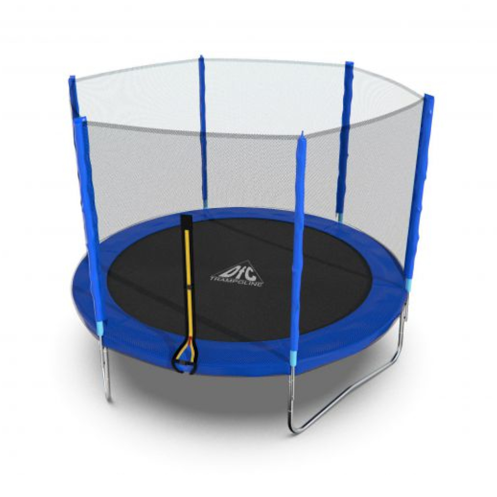 Батут DFC Trampoline Fitness 10 ft наружн. сетка, синий (305см)