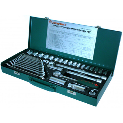 Набор торц.головок 3/8" DR 6-22мм и комб.ключей 7-17мм, 36 предметов