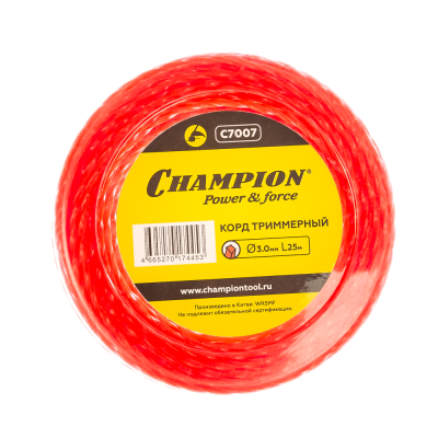 Леска CHAMPION Twister Square 3,0мм*25м (витой квадрат)