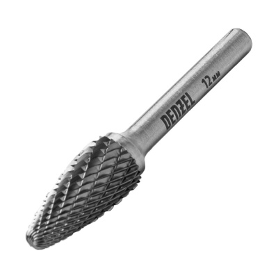 Борфреза по металлу твердосплавная, параболическая, тип-F, 12 мм// Denzel