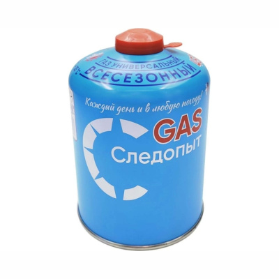 Газ для порт.плит СЛЕДОПЫТ метал.баллон 450гр.цанг(всесезонный)
