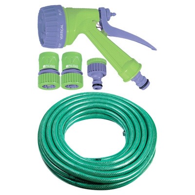 Набор поливочный, шланг 1/2" 25м, 7-реж пистолет, соед., адаптер// Palisad