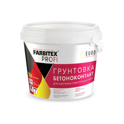 Грунтовка акриловая бетоноконтакт (12кг) FARBITEX