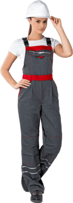 Полукомбинезон ХАЙ-ТЕК, серый-красный-черный, женский( 80-84, 170-176)