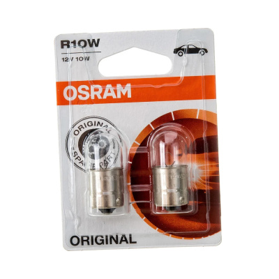 Лампа авт. 12V (габарит) R10W 10W BA15s (2 шт., блистер) Osram