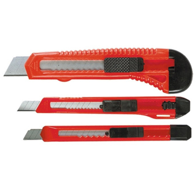 Ножи "MATRIX" 9-18мм с выдвижными лезвиями набор 3шт.