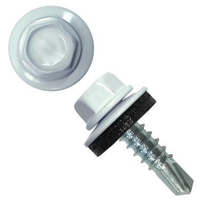 Саморез кров. сверло 4,8х35 RAL 9003 ярко-белый