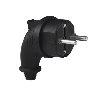 Вилка "UNIVersal" угловая с/з каучук 16А 250В IP44 (еврослот) (EL1701)