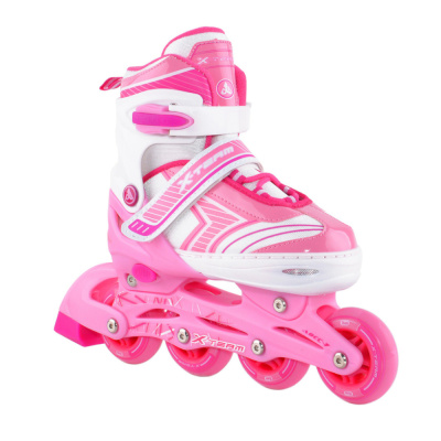 Раздвижные роликовые коньки X-TEAM pink S(31-34)