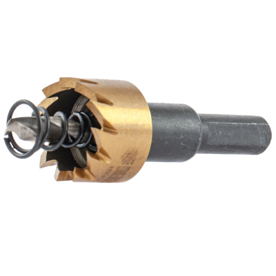 Коронка по металлу HSS, 20 мм, нитридтитановое покрытие //Denzel