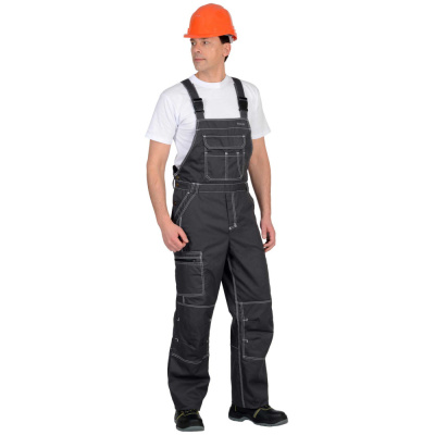 Полукомбинезон "СИРИУС-Престиж" т.серый, тк.Rodos (245 гр/кв.м) р.  88-92/170-176