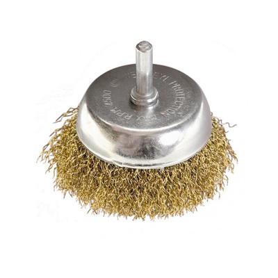 Щетка д/дрели 65мм "чашка" со шпилькой, металлич. проволока