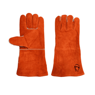 Краги "РосМарка" оранжевые с подкладкой, 35 см (1412), 1/60