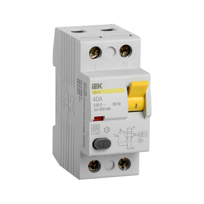 УЗО Выключатель дифференциального тока  2п ВД1-63 40А 300мА