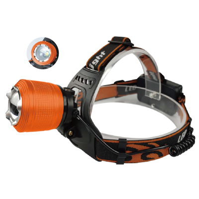 Фонарь налобный аккумуляторный, T6 светодиод, функция зум, 3 режима, 200лм Sturm!