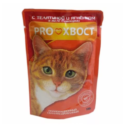 Корм Прохвост д/к 85гр Телятина/ягненок/желе
