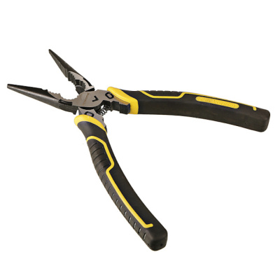 Длинногубцы 200мм, эксц. шарнир,+30% к силе реза, TPR рукоятки , hanskonner HK1020-02-3-200 