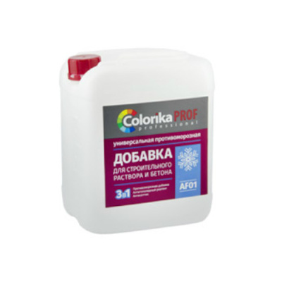 Добавка противоморозная для раствора, бетона AF01 5л ''Colorika Prof'' Добавка противоморозная для раствора, бетона AF01 5л ''Colorika Prof''