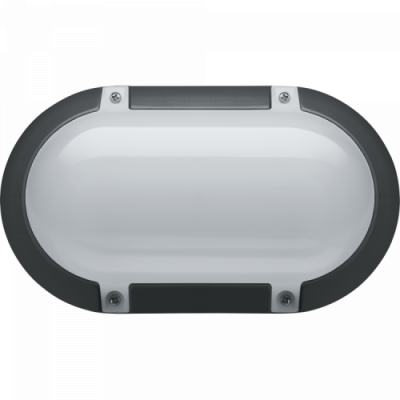 Светильник светодиодный ДБП-8w 4000 К 700 Лм овальный пластиковый IP 65 черный