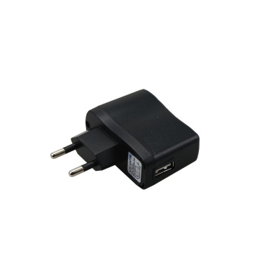 Сетевое зарядное устройство USB 220 V (СЗУ) (5 V, 1000 mA) черное