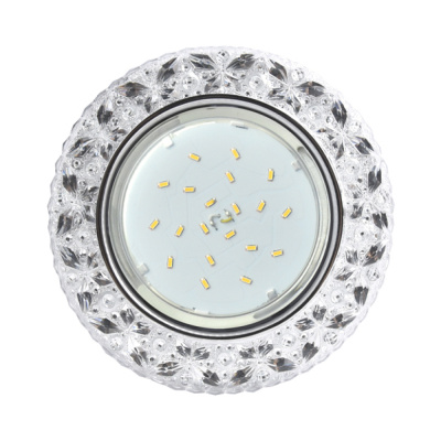 Светильник Ecola GX53 H4 LD7040 Круг "Бабочки" подсветка 4K Прозрачный/Хром 35x125 FT53CBEFB