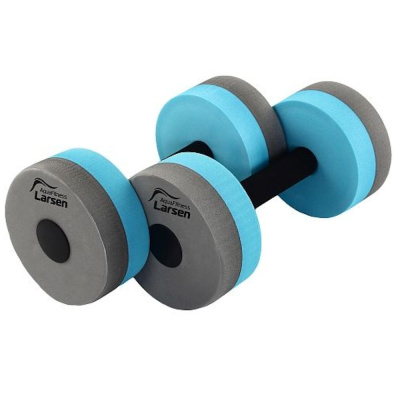 Аквагантель AquaFitness Larsen YP-27B (2шт) средней сопротивляемости графит/бирюз.