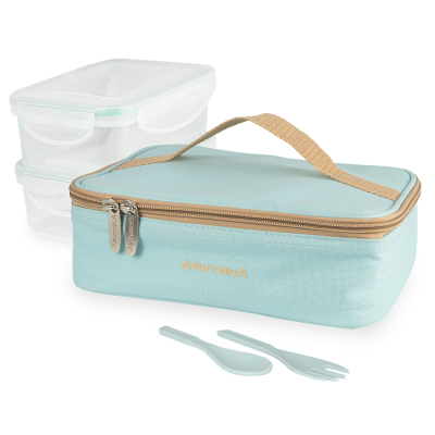 Ланч-сумка с контейнером и приборами, тм «Арктика», 2 л, арт. 020-2000-2-BL (голубая)