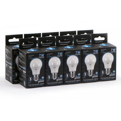 Лампа светодиодная LED 7вт 230в Е27 белый Gauss