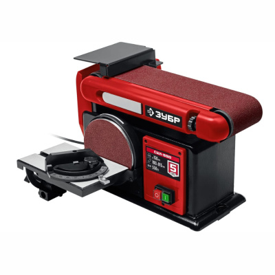 Станок (СШЛ-550) ЗУБР   d 150 мм, 100 х 914 мм лента, 550 Вт, тарельчато - ленточный шлифовальный 