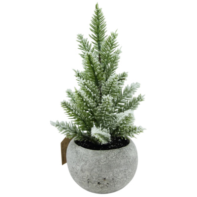 Изделие новогоднее декоративное "Елочка заснеженная в горшочке" Н23см