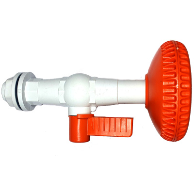 Кран с летним душем 1/2 для врезки в бак (пластик)