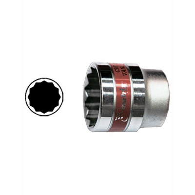 Головка торцевая 17 мм 12-гранная CrV. хромированная // MATRIX MASTER