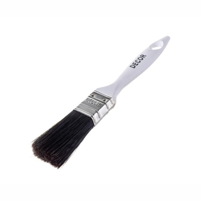 Кисть плоская 1 1/2" DECOR PROFI д/грунта 35х15мм, черный синтетический ворс, пласт. ручка