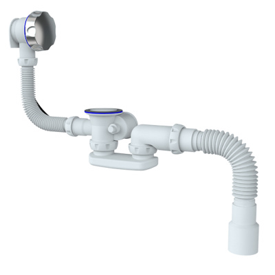 Обвязка на ванну 1 1/2х40 полуавт. регулир. с гофрой 40х40/50, перелив 50 см, S102 UNICORN