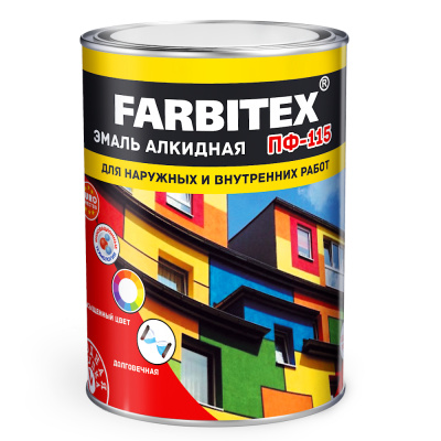 Эмаль алкидная ПФ-115 голубой  (5,0 кг) FARBITEX