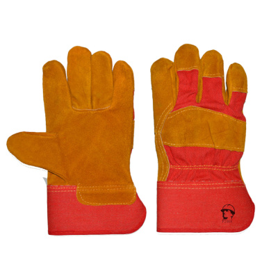 Перчатки спилковые комбинированные, "Русские львы", 1/120