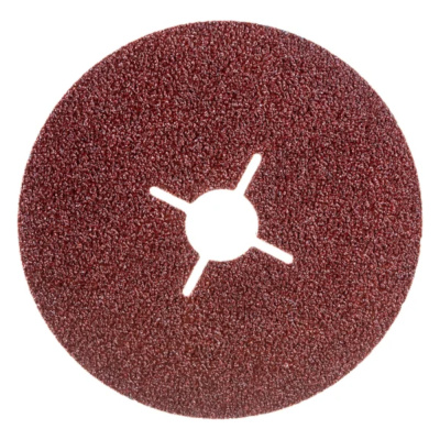 Круги фибровые гибкие ПРАКТИКА с центральным отверстием, 125 мм P  40  (5шт.) картонный подвес