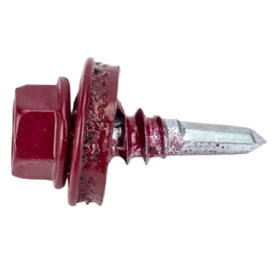 Саморез кровельный Daxmer 5,5х25 RAL 3005 сверло №3 (250 шт)