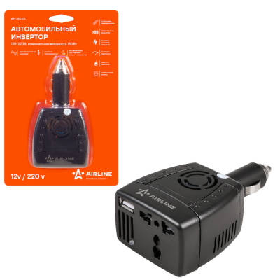 Инвертор 12В-220В, 150 Вт (API-150-01) Инвертор 12В-220В, 150 Вт (API-150-01)